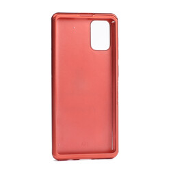 Galaxy A51 Kılıf Zore 360 3 Parçalı Rubber Kapak Kırmızı
