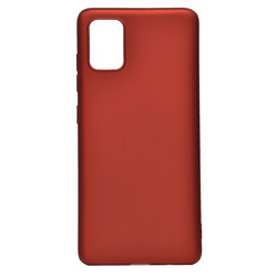 Galaxy A51 Kılıf Zore Premier Silikon Kapak Kırmızı