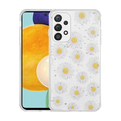 Galaxy A52 Case Glittery Patterned Camera Protected Shiny Zore Popy Cover Papatya