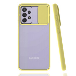 Galaxy A52 Case Zore Lensi Cover Yellow