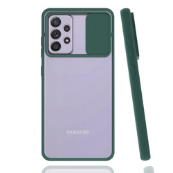 Galaxy A52 Case Zore Lensi Cover Dark Green