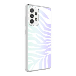 Galaxy A52 Case Zore M-Blue Patterned Cover Zebra No1