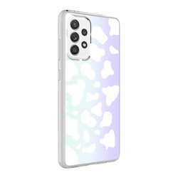 Galaxy A52 Case Zore M-Blue Patterned Cover Cow No2