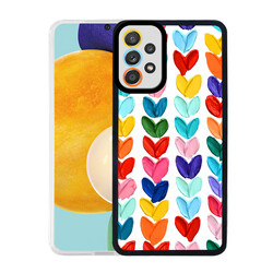 Galaxy A52 Case Zore M-Fit Patterned Cover Heart No6