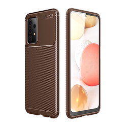 Galaxy A52 Case Zore Negro Silicon Cover Brown