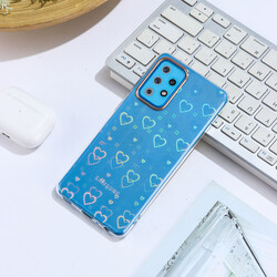 Galaxy A52 Case Zore Sidney Patterned Hard Cover Heart No1