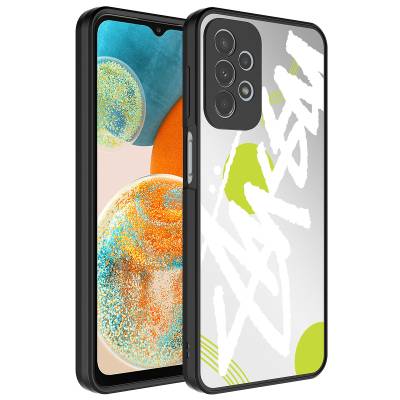 Galaxy A53 5G Case Mirror Patterned Camera Protected Glossy Zore Mirror Cover Yazı