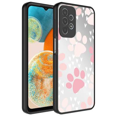 Galaxy A53 5G Case Mirror Patterned Camera Protected Glossy Zore Mirror Cover Pati