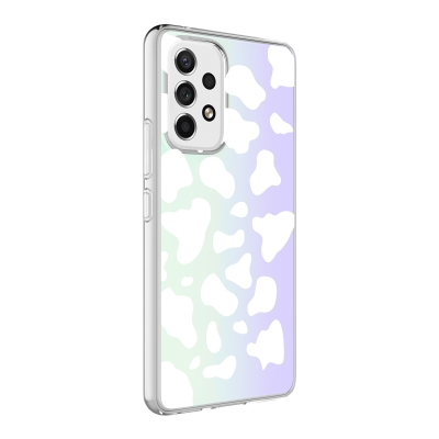 Galaxy A53 5G Case Zore M-Blue Patterned Cover Cow No2