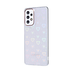 Galaxy A53 5G Case Zore Sidney Patterned Hard Cover Heart No1