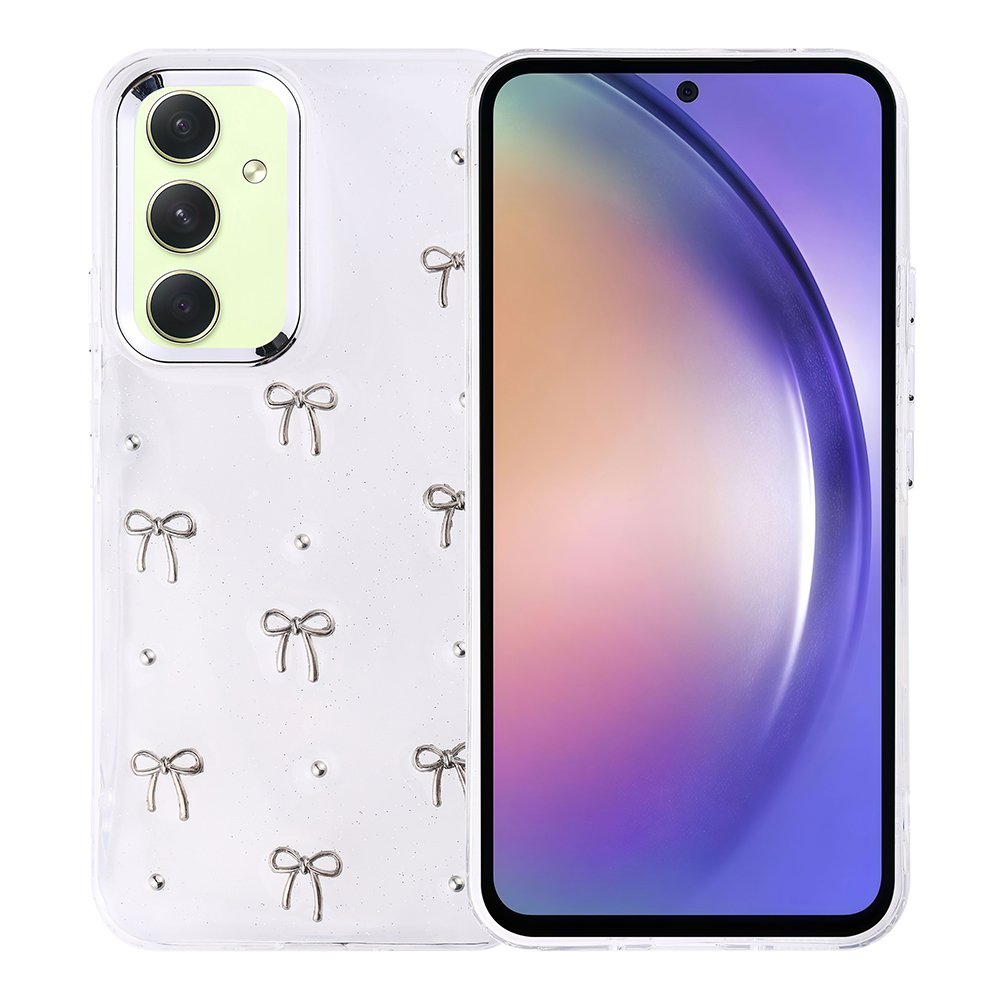 Galaxy A54 Case Airbag Design Glitter Transparent Zore Kutup Cover - 5