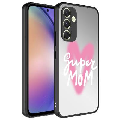 Galaxy A54 Case Mirror Patterned Camera Protected Glossy Zore Mirror Cover Süper Anne