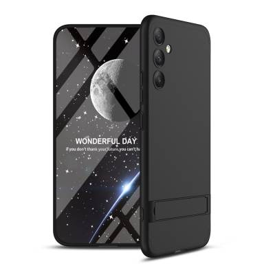 Galaxy A54 Case Zore Camera Protection Vertical Stand Ays Cover Black