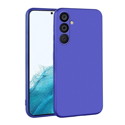 Galaxy A54 Case Zore Premier Silicone Cover Saks Blue