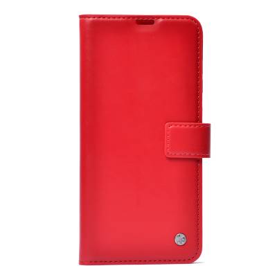 Galaxy A54 Kılıf Zore Kar Deluxe Kapaklı Kılıf Kırmızı