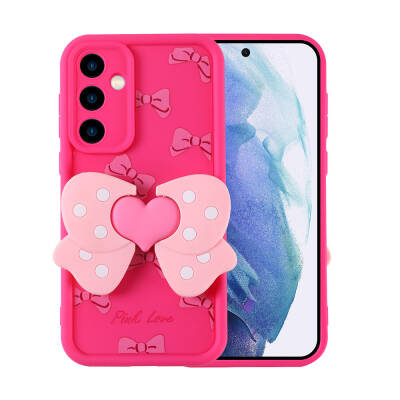 Galaxy A55 Case Camera Protected Figure Designed Zore Cover Dark Pink