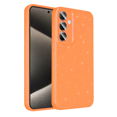 Galaxy A55 Case Camera Protected Silvery Luxury Zore Koton Cover Orange