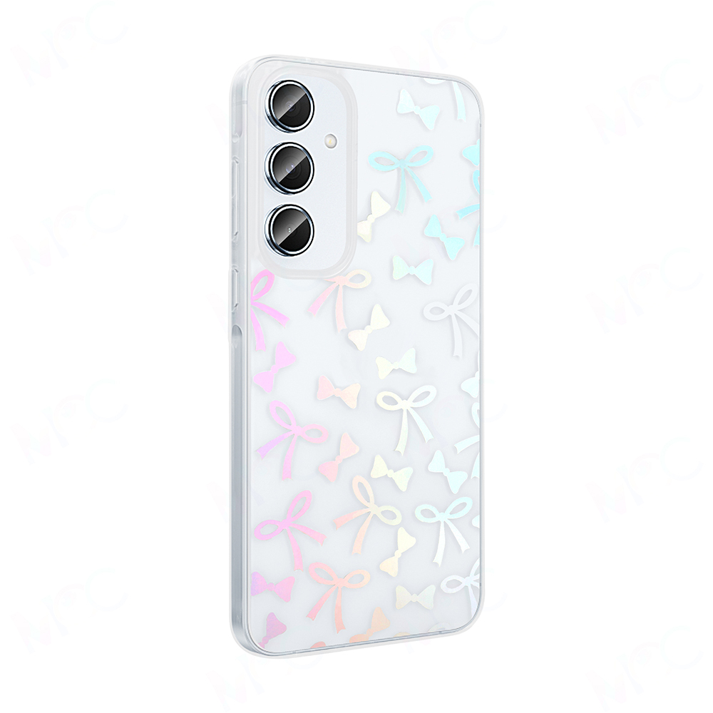 Galaxy A55 Case Transparent Figured Zore Folk Hard Cover - 9