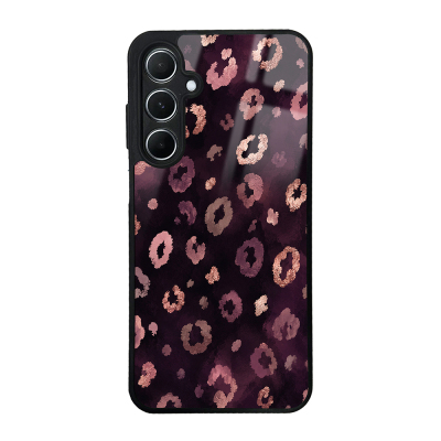 Galaxy A55 Case with Camera Protection, Patterned Zore Lusi Cover Pembe Leopar
