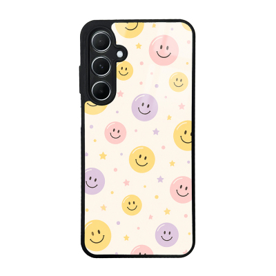 Galaxy A55 Case with Camera Protection, Patterned Zore Lusi Cover Gülen Yüzler