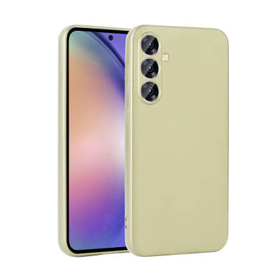 Galaxy A55 Case Zore Premier Silicone Cover Gold