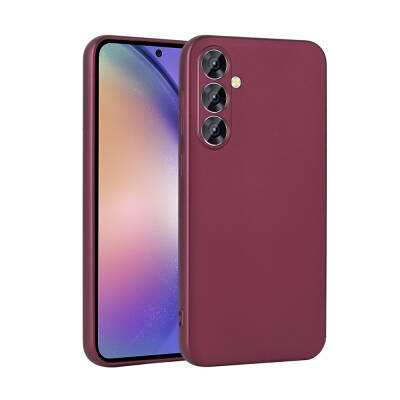 Galaxy A55 Case Zore Premier Silicone Cover Plum