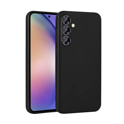 Galaxy A55 Case Zore Premier Silicone Cover Black