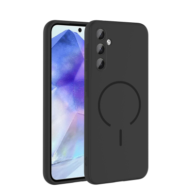 Galaxy A55 Kılıf M-safe Şarj Özellikli Zore Meta Kapak Siyah