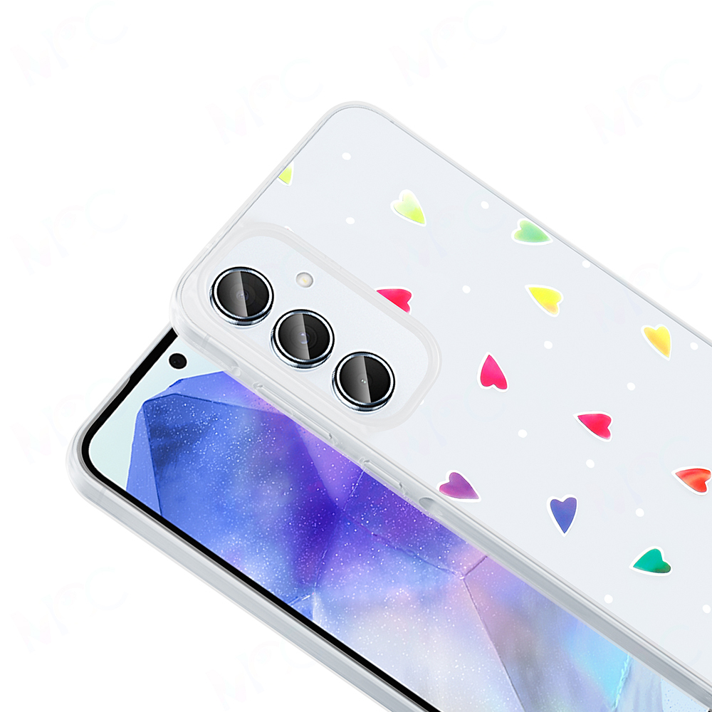 Galaxy A55 Kılıf Şeffaf Figürlü Zore Folk Sert Kapak - 13