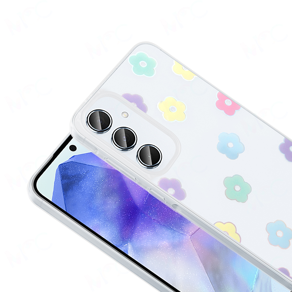 Galaxy A55 Kılıf Şeffaf Figürlü Zore Folk Sert Kapak - 16