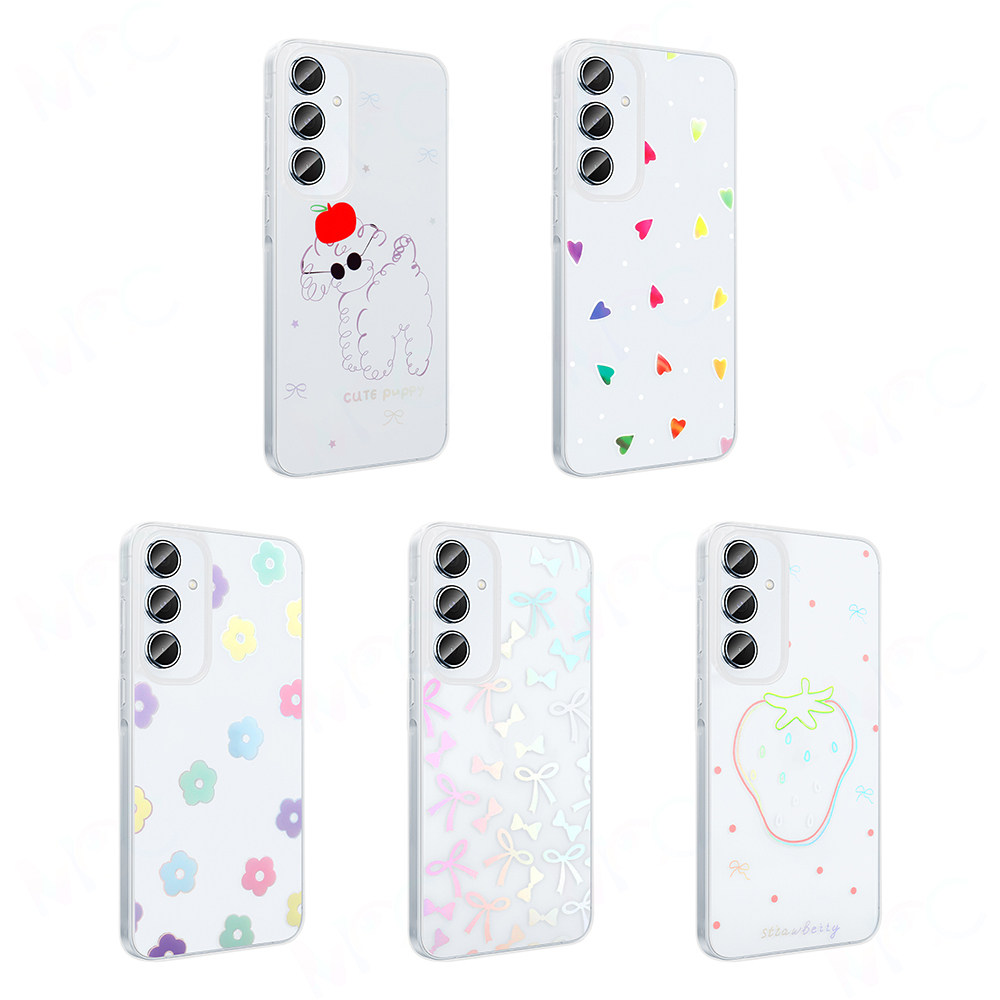 Galaxy A55 Kılıf Şeffaf Figürlü Zore Folk Sert Kapak - 17