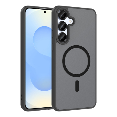 Galaxy A56 Case M-safe Charging Enabled Zore Ballet Flat Cover Black