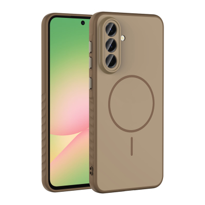 Galaxy A56 Case M-safe Charging Feature Zore Tea Cover Gold