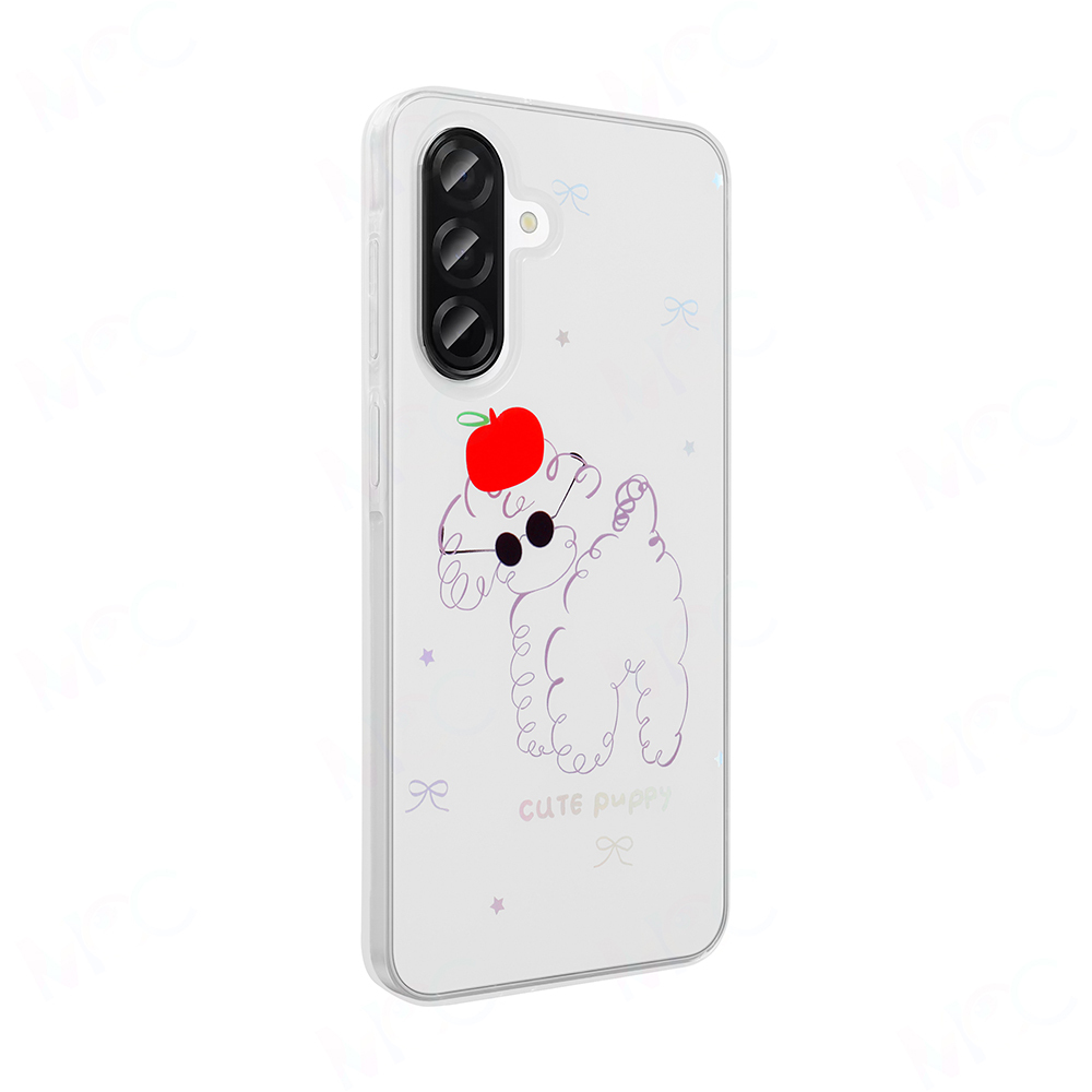 Galaxy A56 Case Transparent Figured Zore Folk Hard Cover - 7