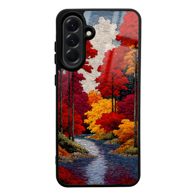 Galaxy A56 Case with Camera Protection, Patterned Zore Lusi Cover Ağaçlar