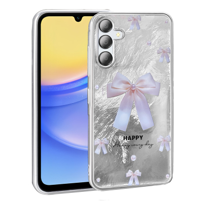 Galaxy A56 Kılıf Desenli Zore Mep Kapak İncili Fiyonk
