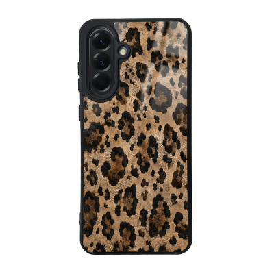 Galaxy A56 Kılıf Kamera Korumalı Desenli Zore Lusi Kapak Kahve Leopar