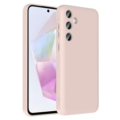 Galaxy A56 Kılıf Kamera Korumalı Kartlık Hazneli Zore Vitra Kapak Pembe