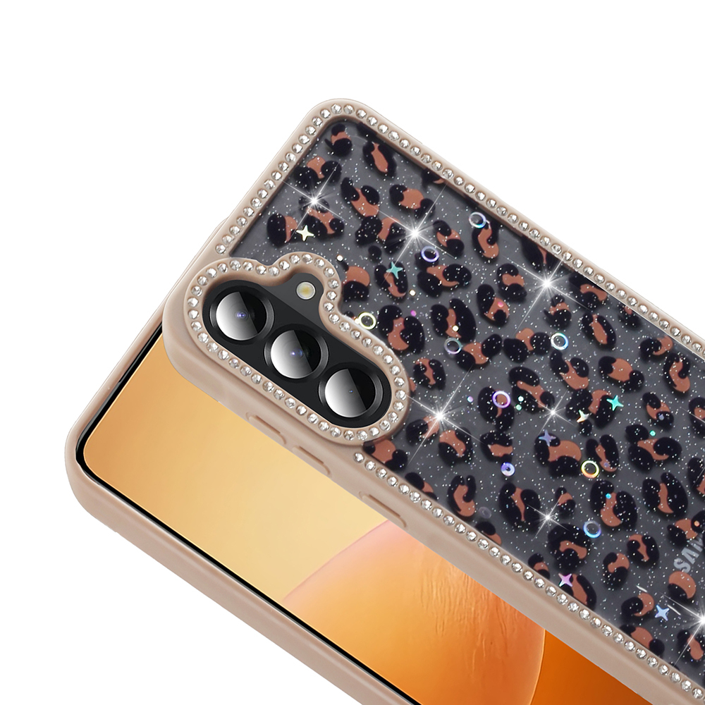 Galaxy A56 Kılıf Taşlı ve Simli Tasarım Zore Azra Kapak - 9