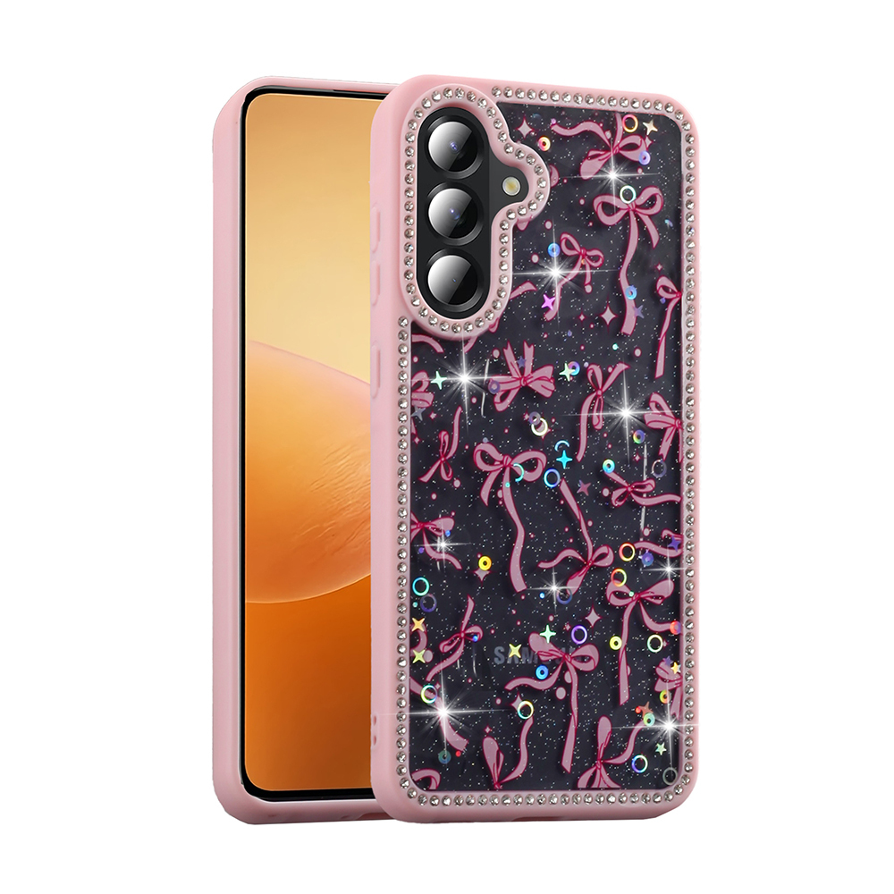 Galaxy A56 Kılıf Taşlı ve Simli Tasarım Zore Azra Kapak - 1