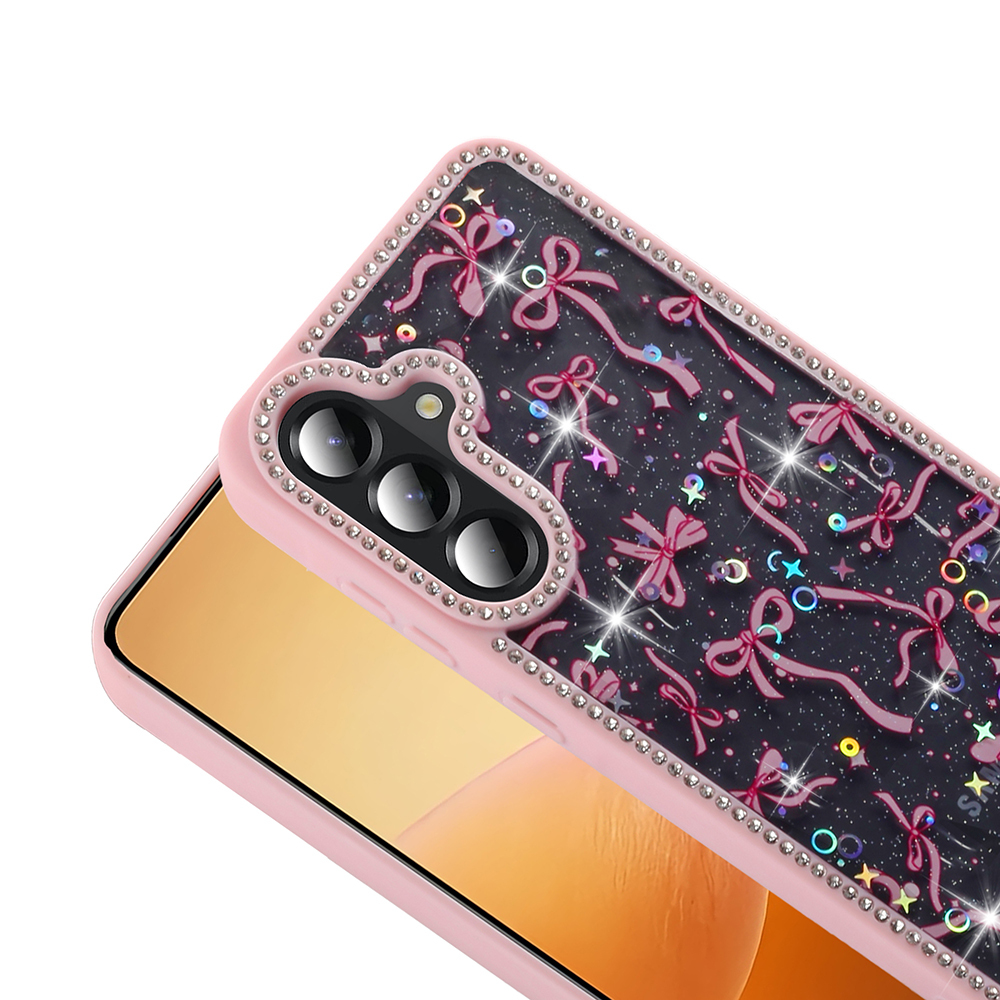 Galaxy A56 Kılıf Taşlı ve Simli Tasarım Zore Azra Kapak - 8