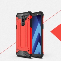 Galaxy A6 Plus 2018 Kılıf Zore Crash Silikon Kapak Kırmızı