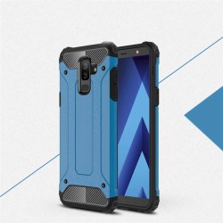 Galaxy A6 Plus 2018 Kılıf Zore Crash Silikon Kapak Mavi