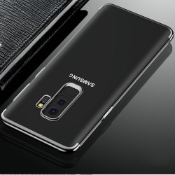 Galaxy A6 Plus 2018 Kılıf Zore Dört Köşeli Lazer Silikon Kapak Siyah