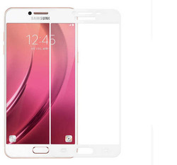 Galaxy A7 2016 Zore Ekranı Tam Kaplayan Düz Cam Koruyucu Beyaz