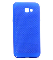 Galaxy A7 2017 Kılıf Zore Delikli Rubber Kapak Mavi