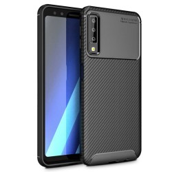 Galaxy A7 2018 Kılıf Zore Negro Silikon Kapak Siyah