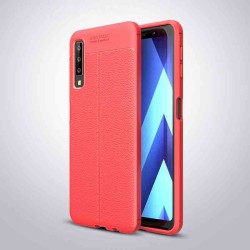 Galaxy A7 2018 Kılıf Zore Niss Silikon Kapak Kırmızı