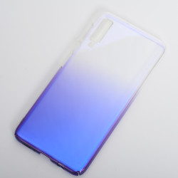 Galaxy A7 2018 Kılıf Zore Renkli Transparan Kapak Mor