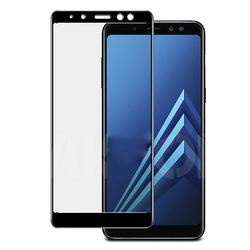 Galaxy A7 2018 Zore Edge Break Resistant Glass Screen Protector Black